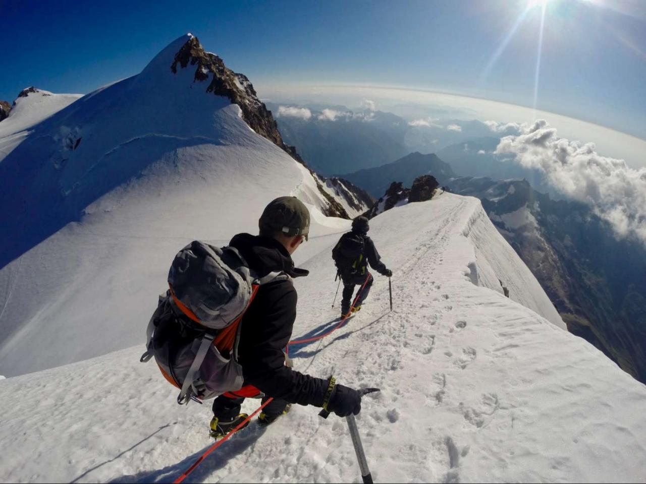 Monte Rosa Besteigung: zwei 4000er Gipfeln